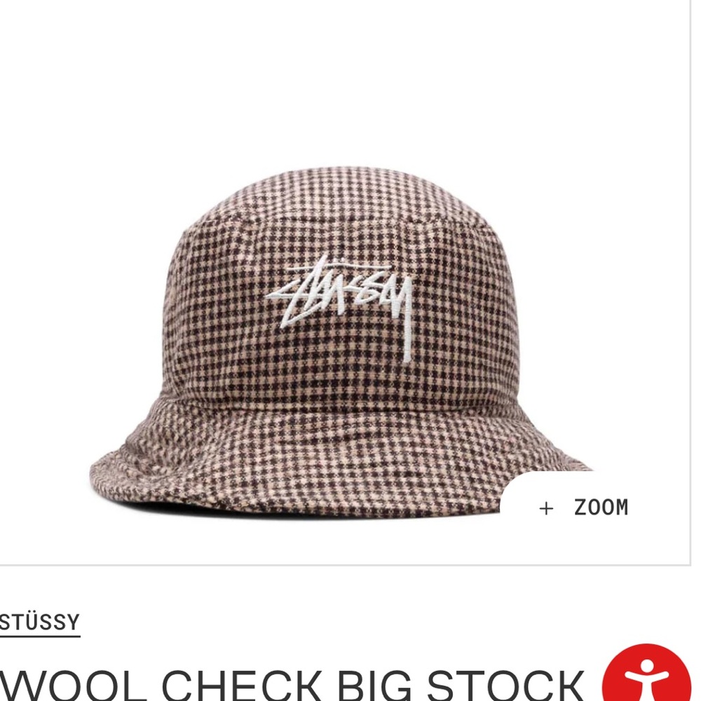 Stussy WOOL CHECK BIG STOCK BUCKET - Picture 2 of 8